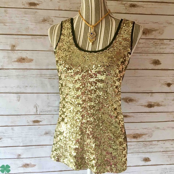 NWOT Calvin Klein Sequined Tank Top Size XS - Picture 4 of 10